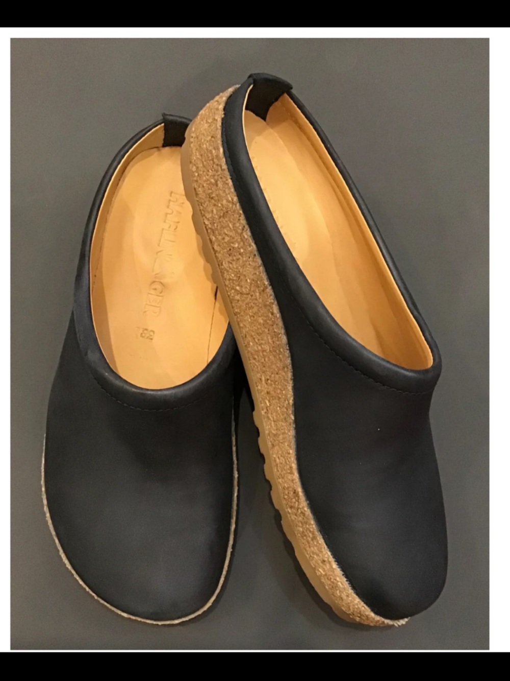Haflinger Phillip Clog Black Oiled Leather